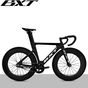 <span class=keywords><strong>Bicicleta</strong></span> de Pista BXT de Fibra de Carbono, Elegante, 700C*28C, Diseño Aerodinámico, Juego de Ruedas de Disco de Carbono Ultraligero, <span class=keywords><strong>Bicicleta</strong></span> de Piñón Fijo de Una Velocidad Discreta - Product Image 1
