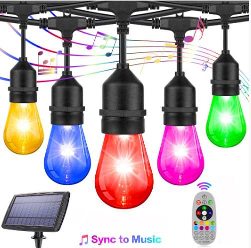 Waterproof Outdoor Solar RGB S14 String