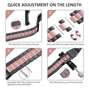 Keepwin orologio di natale largo lucido <span class=keywords><strong>cinturino</strong></span> in acciaio inossidabile <span class=keywords><strong>cinturino</strong></span> ad anello <span class=keywords><strong>cinturino</strong></span> dorato e <span class=keywords><strong>nero</strong></span> per <span class=keywords><strong>Apple</strong></span> 9 8 7 6 5 4 SE - Product Image 5