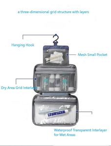 Bolsa de Cosméticos de Poliéster Resistente al Agua con Logotipo Personalizado al por Mayor, Organizador de Viaje Colgante, Diseño Elegante y Moderno con Cierre - Product Image 4
