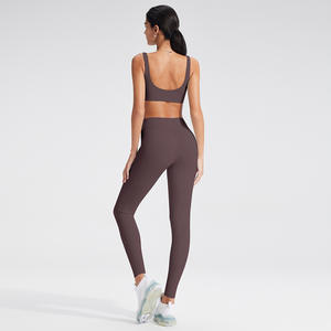 Soutien-gorge de sport respirant <span class=keywords><strong>pour</strong></span> femme, shorts de <span class=keywords><strong>yoga</strong></span>, pantalon de <span class=keywords><strong>yoga</strong></span> évasé, leggings couleur chair <span class=keywords><strong>pour</strong></span> femme, vêtements de sport <span class=keywords><strong>pour</strong></span> femme - Product Image 5