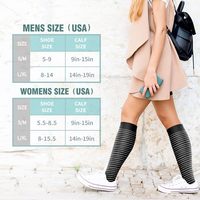 Kaos Kaki Kompresi Setinggi Lutut untuk Wanita Pria, Bernapas, untuk Olahraga, Perjalanan, Perawat, Lari, Stoking Penyangga, Logo Custom, Supplier OEM