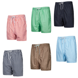 定制Logo男士夏季泳衣条纹泳裤批发木板短裤男士游泳沙滩短裤 - Product Image 2