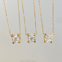Parure de bijoux de luxe en or blanc 14K plaqué rhodium, avec diamant de laboratoire 1,5 carat taille brillant, collier pendentif de mariage certifié par un tiers