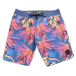 Shorts de bain homme 2026 en polyester et coton, séchage rapide, anti-UV, imprimé numérique, couleur unie, avec cordon de serrage – Vente en gros - Product Image 2