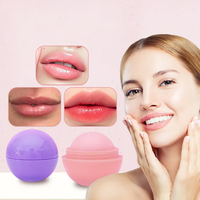 Diepe Reparatie Hydraterende Custom Logo Aardbei Natuurlijke Langdurige Chapstick Hydraterende Zonnebrandcrème Bol Ronde Bal Lippenbalsem