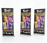 Support de bannière enroulable portable en aluminium 120x200cm, simple/double face, imprimé sur mesure, rétractable pour conférences, roadshows, photos