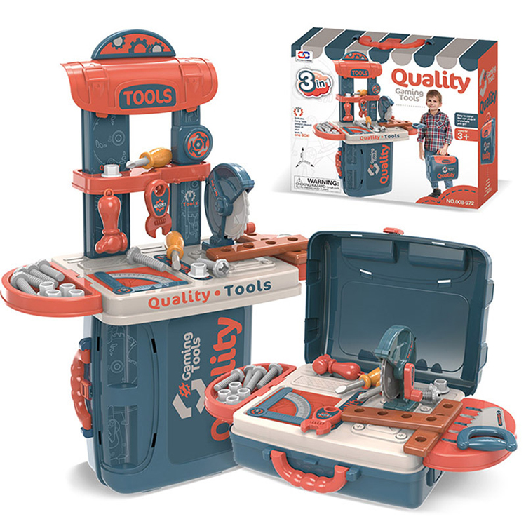 Роскошный механический чемодан 3 в 1, ролевые DIY игры, настольное хранилище, чемодан, гаечный ключ, отвертка, детский механический инструмент, набор игрушек