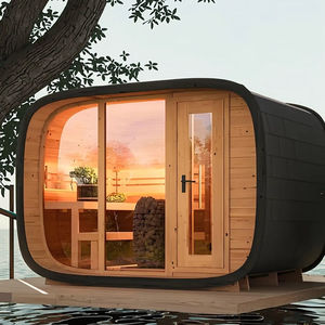 매끄러운 럭셔리 야외 사우나 큐브 W/전체 거울 유리문 | 조립식 스파 오두막, 스테인리스 히터 | 2025 판 - Product Image 6