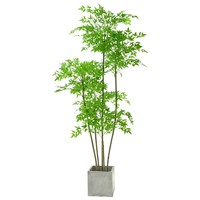 Arbre artificiel vert bionique à grande échelle simulé Nandina Pot de plantes d'intérieur Ornements de fleurs décoratives de luxe pour salon