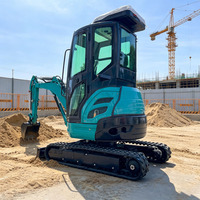 Excavadora con Motor Kubota, Precio Bajo, Venta de Excavadora Compacta 2026, Nuevo Diseño sin Cola, Microexcavadora con Orugas de Goma para Ingeniería