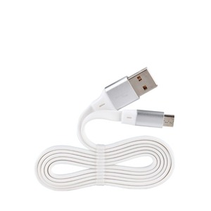 Câble de charge Type C 1m blanc PVC plat, câble de charge rapide pour téléphones Android - Product Image 1