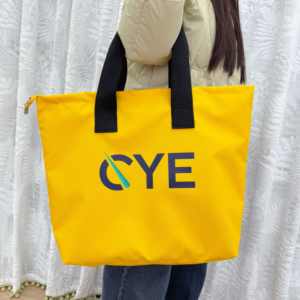 Bolsa de Mano de Nailon Amarillo de Gran Capacidad, Bolsas de Compras Reutilizables Impermeables con Logotipo, Bolsas de Playa Ligeras para Mujer - Product Image 5