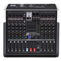 Nouvelle console de mixage audio active haute fidélité PTX-1200D 2026, puissance totale de 700 W, pour systèmes sonores professionnels