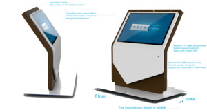 Tất cả trong một PC kiosk 55 inch màn hình cảm ứng màn hình kỹ thuật số màn hình cảm ứng kiosk đa tương tác kỹ thuật số biển thông tin kiosk - Product Image 4