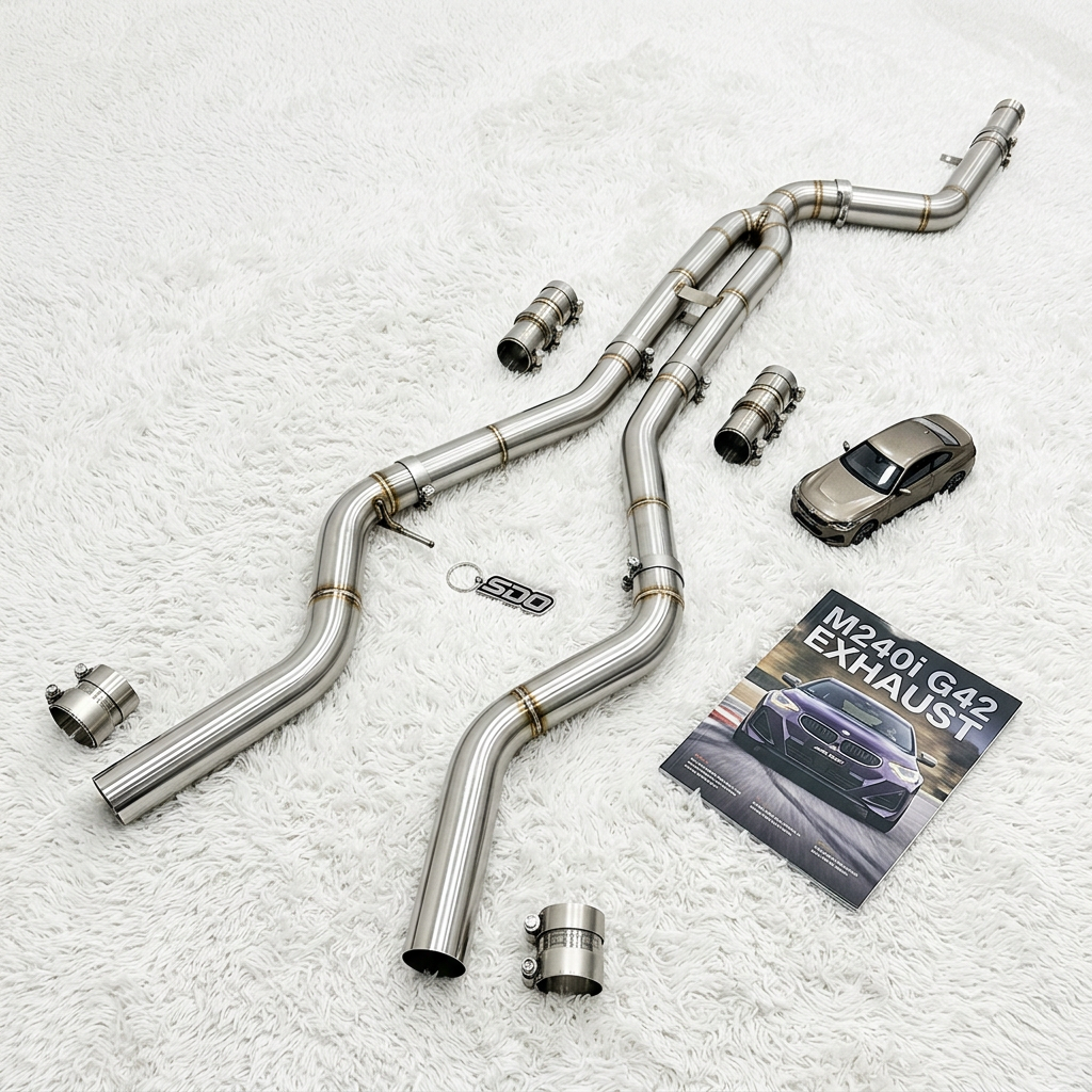 VantaFlow Stainless Steel Performance Mid Pipe Section for BMW M240 M240i G42 B58 3.0T 2022-2026 Performance Racing Exhaust Upgrade