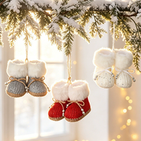CI-277 Nouvelles décorations de Noël, pendentif clochettes de Père Noël en forme de dessin animé, ornement pour arbre de Noël