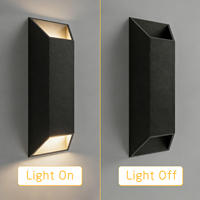 Applique murale LED extérieure OEM en aluminium gris foncé, éclairage haut et bas, style minimaliste européen, pour décoration de maison, vente en gros