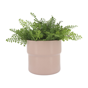Set di tre vasi moderni in ceramica rosa per piante da interno ed esterno, per piante da appartamento e uso decorativo - Product Image 3