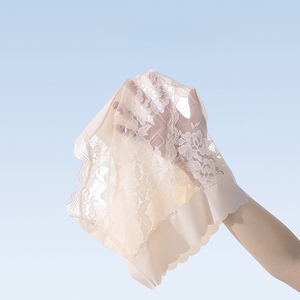 Culotte de bikini femme 3XL en polyamide et dentelle avec logo, tricotée en soie glacée, respirante, écologique, <span class=keywords><strong>sexy</strong></span>, taille haute, sensation de fraîcheur - Product Image 3