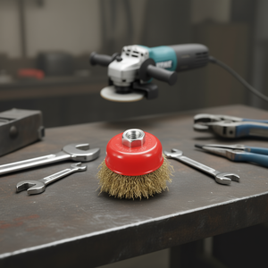 Cepillo de alambre corrugado Ttake M14 de acero inoxidable 6500 Giri, accesorio para amoladora angular - Product Image 3