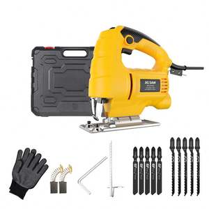 Sierra de calar eléctrica con cable, herramienta manual multiusos para trabajar la madera, <span class=keywords><strong>corte</strong></span> curvo y <span class=keywords><strong>recto</strong></span>, cortador de madera para bricolaje en el hogar - Product Image 4