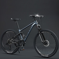 Vélo de montagne Lanling Lan Ling Pioneer à suspension souple pour adultes, hommes, femmes, adolescents, avec amortisseurs doubles avant/arrière à quatre points d'attache