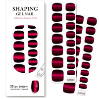Huizi Nouvelles Bandes d'ongles en gel semi-durci à presser, longue durée, saines, pour extension de gel UV, Wraps d'ongles en gel à presser
