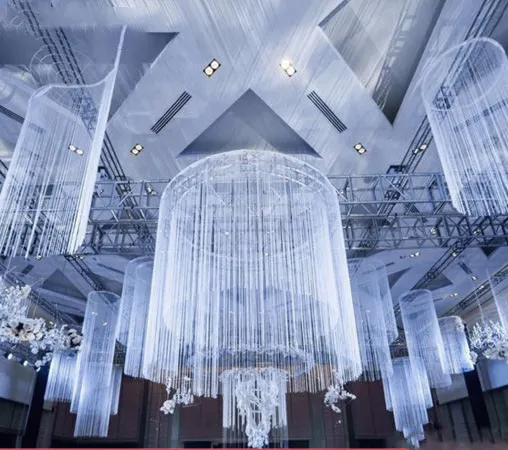 Yeni düğün malzemeleri düğün zemin askıya tavan dekorasyonu ark şeklinde s-şekilli tüp