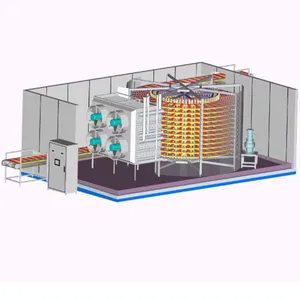 Congelador en espiral IQF, máquina de congelación rápida, transportador en espiral, torre en espiral para línea de procesamiento de camarón y pescado