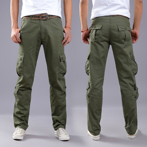Monos de hombre Pantalones al aire libre Casual Multi-Bolsillo Ropa DE TRABAJO Suelto Multi-Bolsillo <span class=keywords><strong>Cargo</strong></span> Pantalones Rectos - Product Image 3