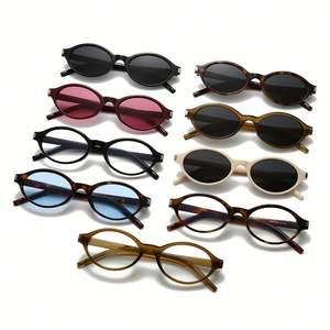 Lunettes de soleil rondes vintage tendance 2025 avec logo personnalisé, protection UV400, petite monture ovale pour femmes - Product Image 5