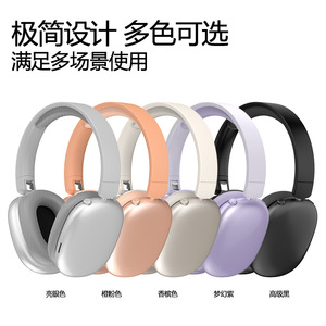 VJE35 หูฟังบลูทูธแบบครอบหู ชาร์จแบบ Type-C อายุการใช้งานแบตเตอรี่ 8 ชม. สีเงิน สีแชมเปญ สีส้มแดง สีดำ สีม่วง สำหรับเล่นกีฬา - Product Image 1