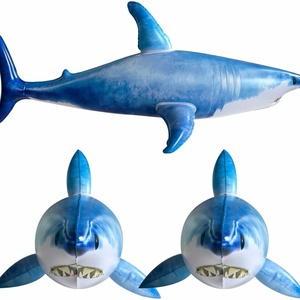Jouets de piscine gonflables en forme de requin pour enfants et adultes, pour les fêtes d'anniversaire et de Noël, divertissements aquatiques et décorations, cadeaux de fête - Product Image 1