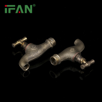 IFAN a forgé le robinet de bavoir de jardin en laiton d'usine 1/2 robinet de Bibcock en laiton de 3/4 pouces avec la sortie d'eau