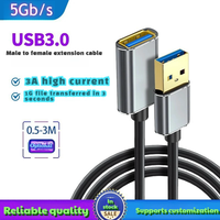 5 Gbit/s 3A Geflochtenes USB 3.0 Ein Stecker auf USB 3.0 Ein weibliches Verlängerung kabel