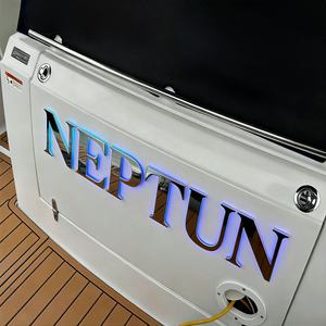 Insegna LED Personalizzabile di Lusso per Uso Marino, Resistente alla Corrosione, Nome della Barca in Acciaio Inox 3D Retroilluminato per Yacht di Lusso - Product Image 4