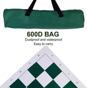 Set di Scacchi Personalizzato in Pelle PU Arrotolabile da 50 cm <span class=keywords><strong>con</strong></span> <span class=keywords><strong>Dama</strong></span>, Scacchiera per Tornei - Product Image 4