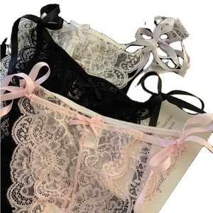 Tiger Factory <span class=keywords><strong>Eleganti</strong></span> Slip Floreali in Pizzo Trasparente con Laccetti Laterali, Mutandine da Donna con Fiocco Regolabile, Lingerie Sexy Intima - Product Image 2
