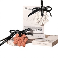 Diffuseur de parfum artisanal en plâtre parfumé aux fleurs, désodorisant d'ambiance, disques parfumés pour la maison et la garde-robe, décoratif pour voiture, en boîte