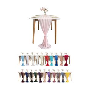 Wholesale Chiffon Table Runner Wedding Custom Party <b>Pink</b> Table Runner for Banquet - Product Image 1