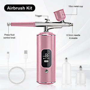 Aerógrafo Inalámbrico Portátil Automático con Compresor y Pantalla LCD Inteligente, <span class=keywords><strong>Pistola</strong></span> Pulverizadora Recargable para Arte <span class=keywords><strong>de</strong></span> Uñas, Pintura, Pasteles y Maquillaje - Product Image 5