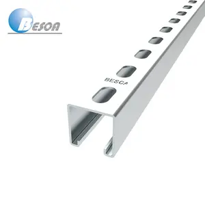 BESCA Perforated Strut Steel C Channel Aluminum Alloy Unistrut Slotted Channel Galvanized