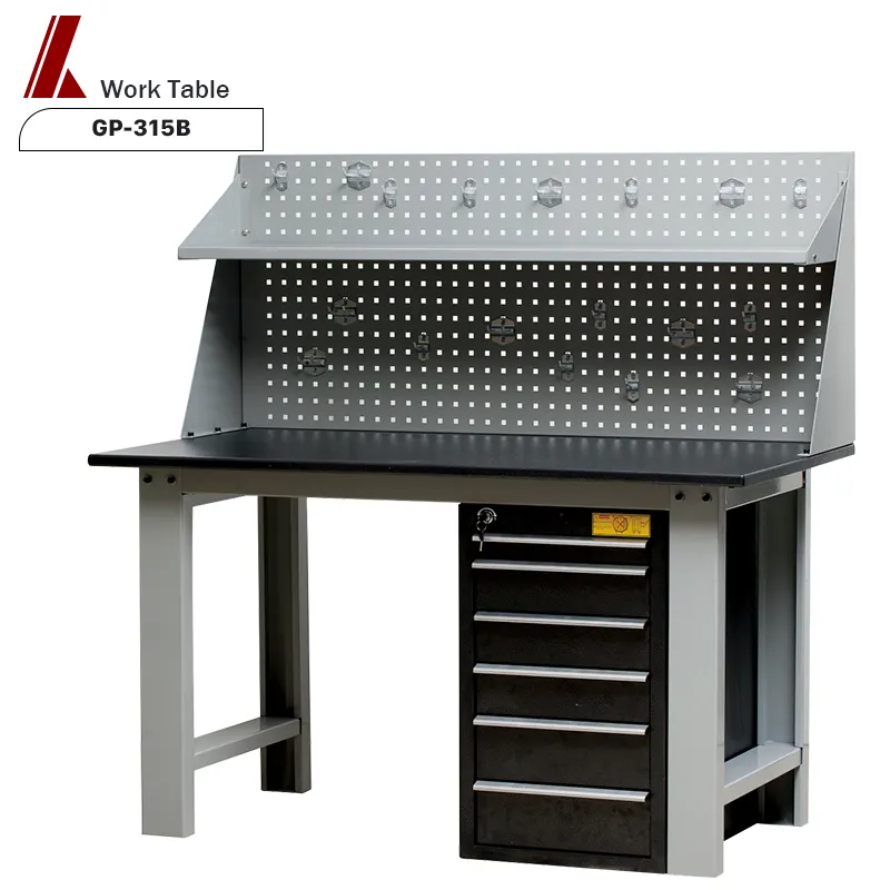 High quality Car Repair Tool work table with 6 drawers