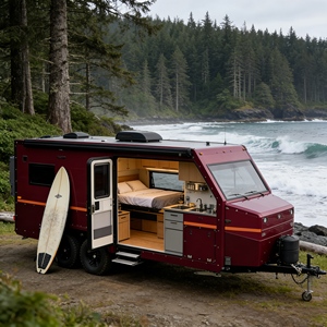 Remorque de camping tout-terrain personnalisable de haute qualité, <span class=keywords><strong>caravane</strong></span>, maison isolée à <span class=keywords><strong>double</strong></span> essieu pour les voyages longue distance et le camping - Product Image 1