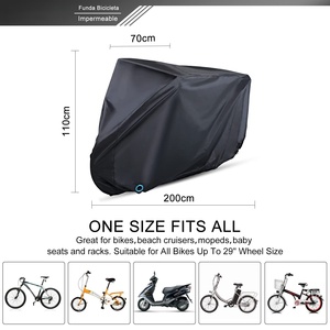 Funda de Bicicleta Personalizada de Poliéster con Revestimiento de PU, Resistente a los Rayos UV e Impermeable, para Bicicletas de Carretera, Cruceros, BMX, Ajuste Universal, Uso en Exteriores - Product Image 2