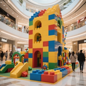 COBLOCKS personalizado centro comercial niños jugar espacio juguetes de construcción bloques de construcción gigantes, juguetes de construcción - Product Image 2