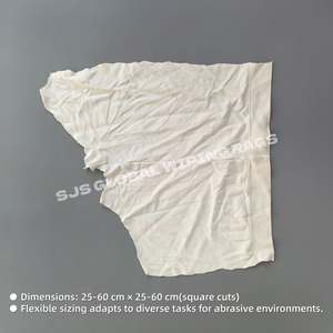 Trapos de Limpieza Industriales de Felpa, Trapos de Algodón Blanco Reciclado para Limpieza Industrial - Product Image 3