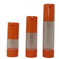 Flacon pompe airless plastique rond vide gauche droite flacon sérum dégradé 10ml 15ml 20ml pompe airless rotative