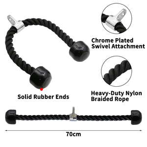Tellus Cable Machine Attachements <span class=keywords><strong>Barre</strong></span> droite tournante multifonction Poignée en D <span class=keywords><strong>Triceps</strong></span> <span class=keywords><strong>Poulie</strong></span> de corde <span class=keywords><strong>Barre</strong></span> en V en caoutchouc d'acier - Product Image 5